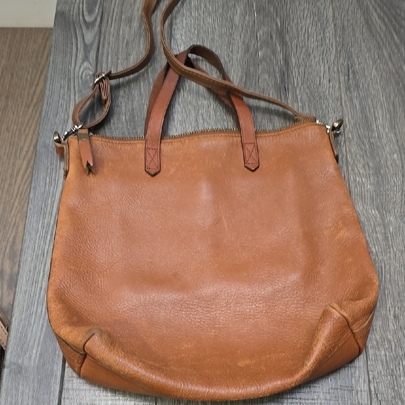 MadeWell Brown Leather Tote Bag - Picture 1 of 14